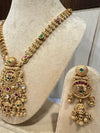 Long Rajwadi Gold Necklace