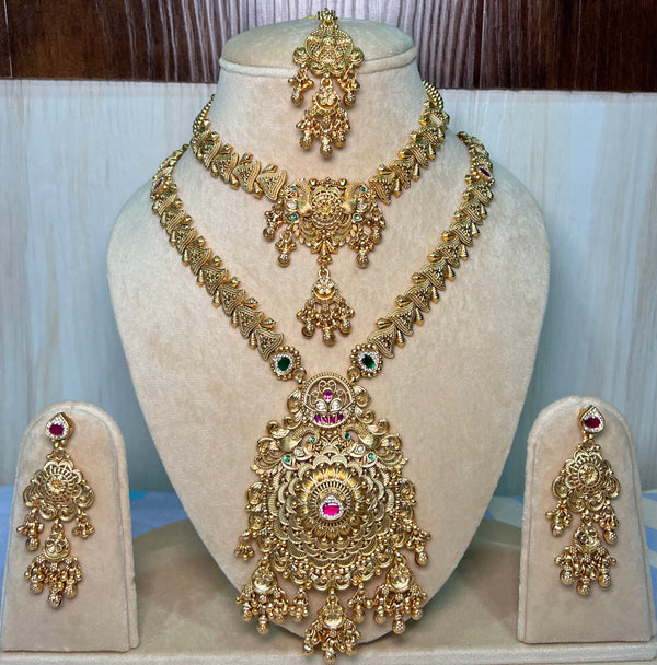 Rajwadi Layer Set with mangtika