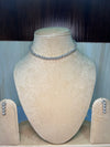 Round white stone necklace