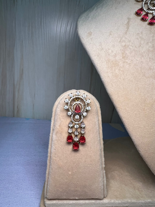 Red and white stone Set