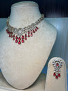 Red and white stone Set