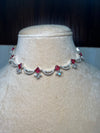 White nd ruby stone set