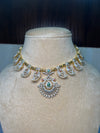 White stone with golden hasli look alike set