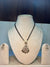 Baby pink and white stone mangalsutra with earrings