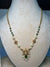 Golden and green Lakshmi pendant set