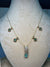 Transparent chain with baby blue stone