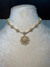 Simple golden set with mini diamond stones
