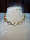 Minimal multicolor stone and daimond stone golden set