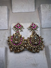 Rani pin chandbali golden Earrings