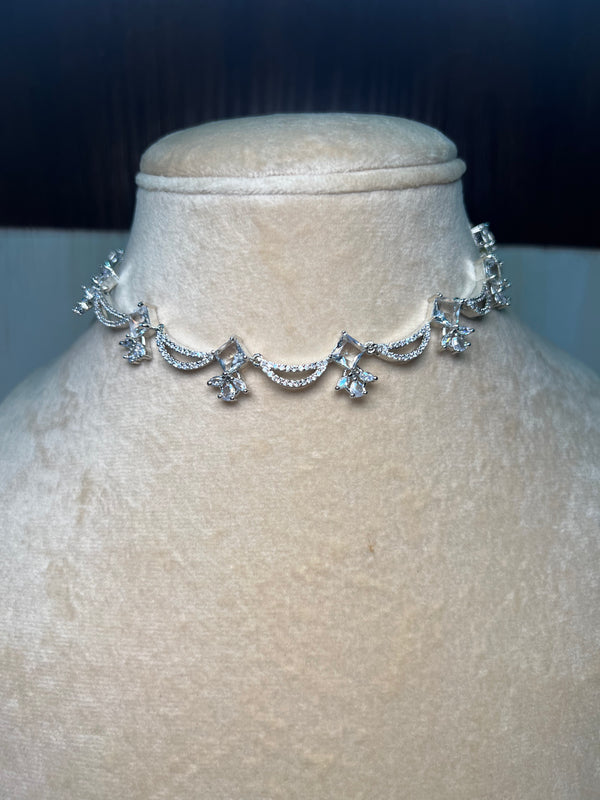 Full White stone Necklace Set