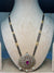 Long Mangalsutra with red and white Stones