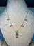 Transparent chain with baby pink stones