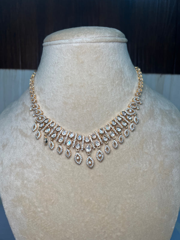 Rose gold Set with Kundan stone
