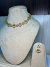 Minimal multicolor stone and daimond stone golden set