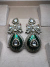 Kundan Green Earrings