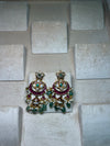 Meenakari kundan drop earrings