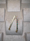 Green and pink stone Ear Stick