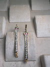Viral golden Ear Maati with white stone