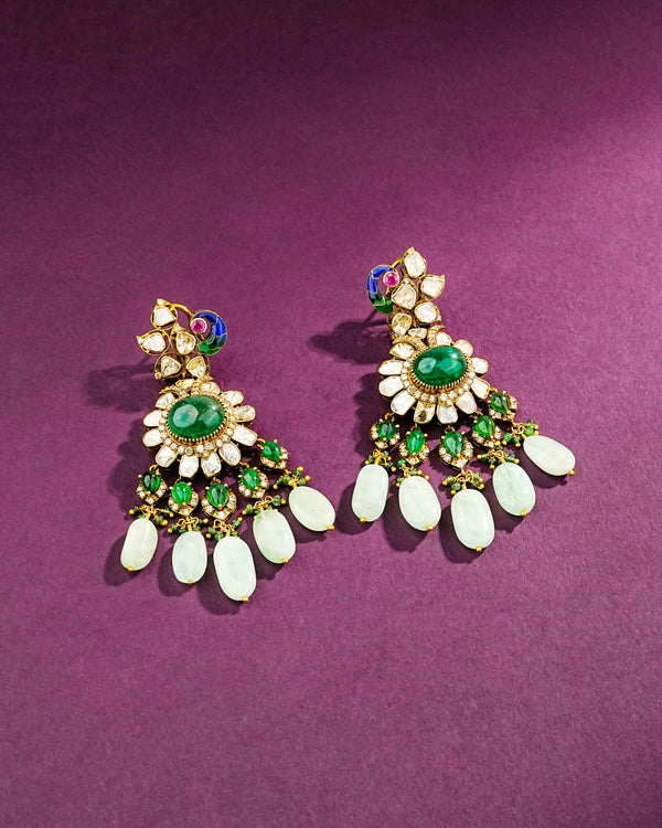 Riya Polki And Diamond Long Earrings